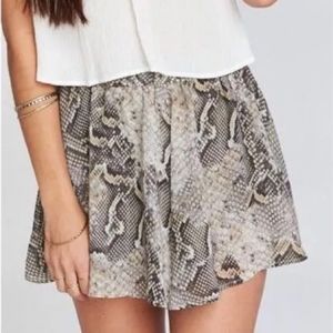 Show me your Mumu carlos swing snake print shorts